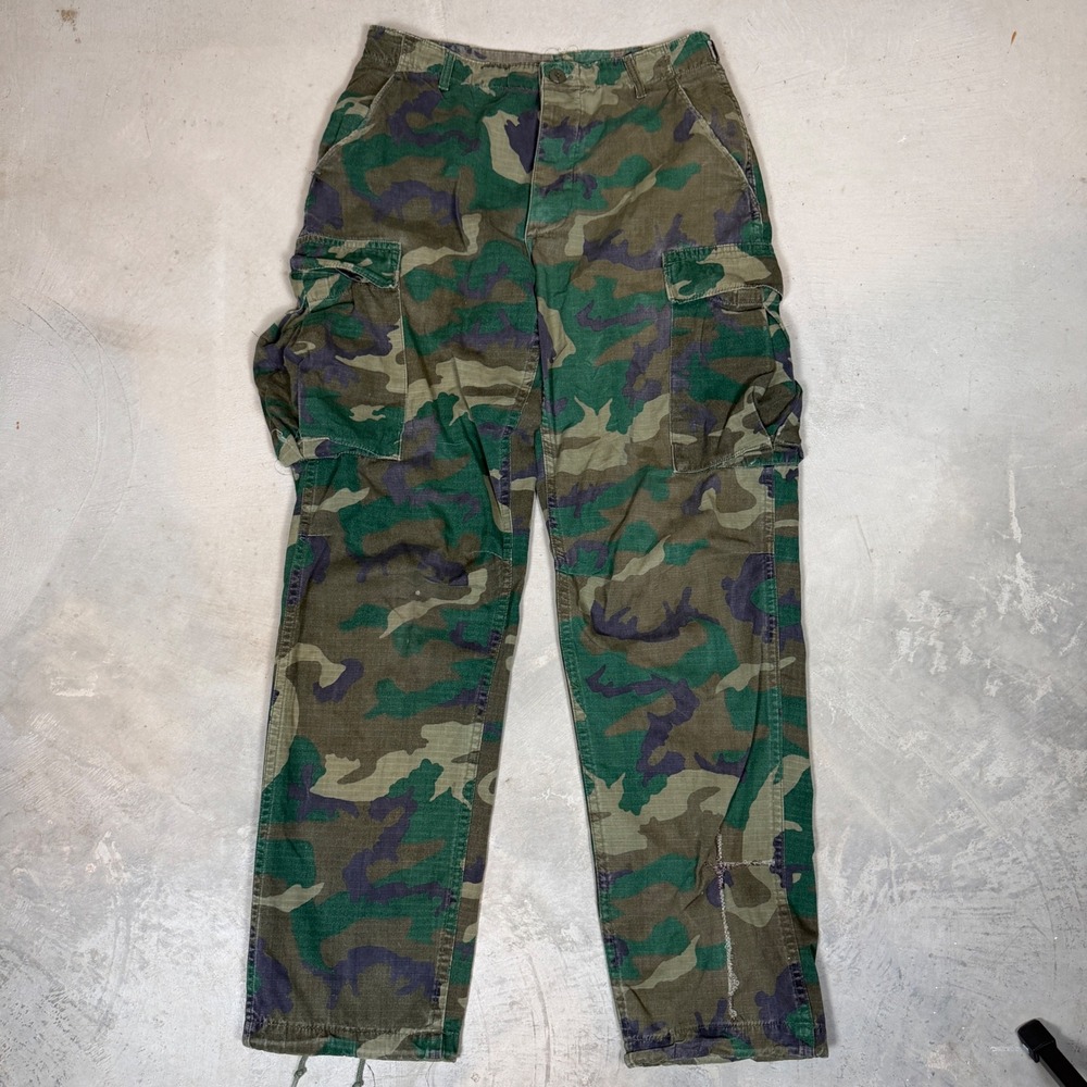 Vintage 80s Propper US Military Erdl Camo Cargo Pants Small Long 30x32 Jungle